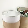 Cylinder paper cardboard packaging tube with peel off airtight lid for spice protein powder or tea