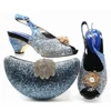 Low Heel Nigrian shoes bag set Beautiful Party Shoes to match bag High Quality italian shoes bag set