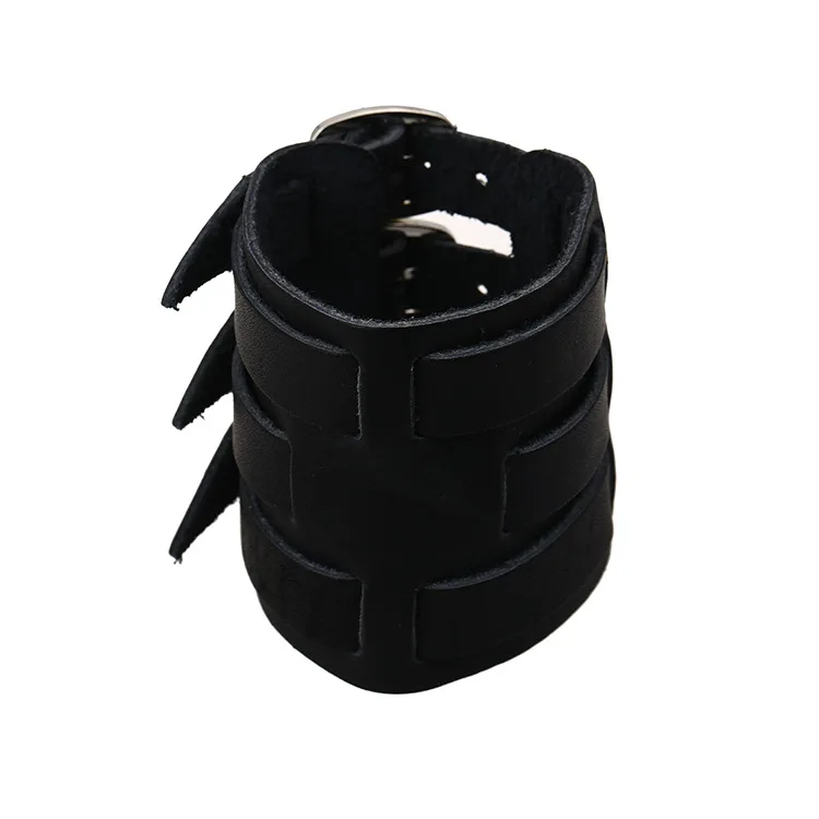 European Leather Cuffs Wholesale Super Wide Strap Punk Rocker Leather Bracelet for men
European Leather Cuffs Wholesale Super Wide Strap Punk Rocker Leather Bracelet for men