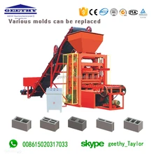 machinery in shandong QTJ4-26 automatic cement/fly ash/sand brick making machine price in india
