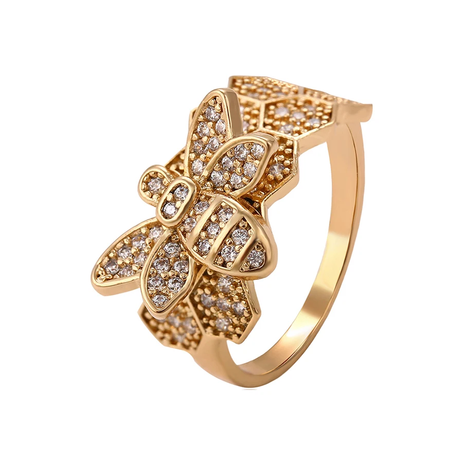 14334 High quality new arrival fashion women jewelry 18k gold color bee shape cute style micro paved finger ring
14334 High quality new arrival fashion women jewelry 18k gold color bee shape cute style micro paved finger ring