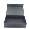 Factory price magnetic closure matte black foldable paper packaging boxes