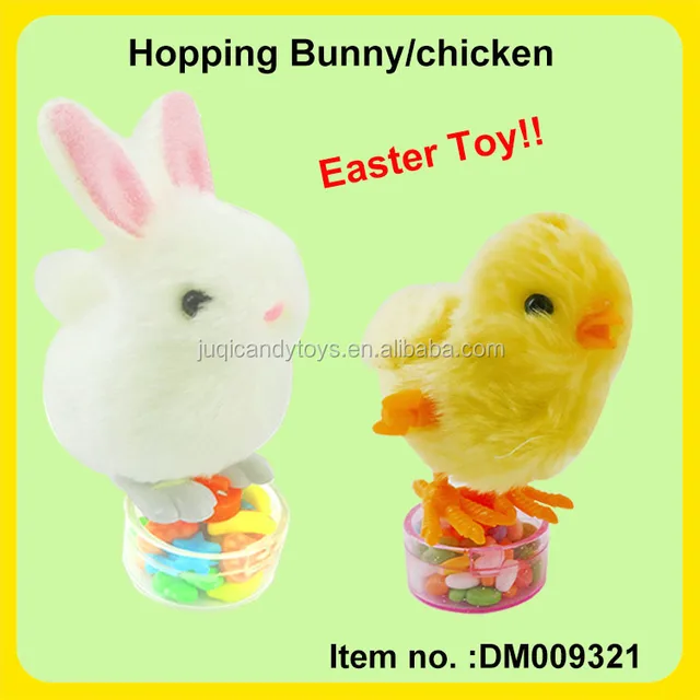 most popular wind up animal hopping bunny/rabbitl toy candy