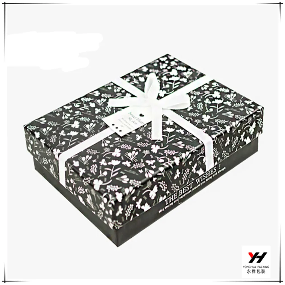 custom cardboard paper square gift box with lids/ kraft paper