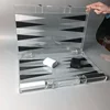 luxury clear acrylic backgammon set