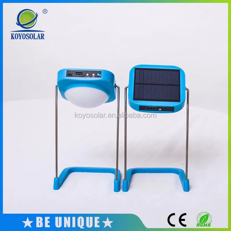 Portable wireless lithium battery solar led desk lamp with USB port