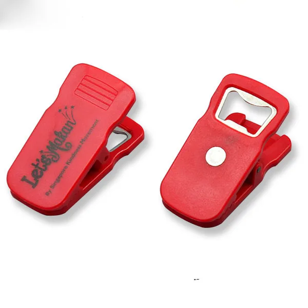 Multi-functional Refrigerator Magnet Clips Magnetic Clip with Bottle Opener
