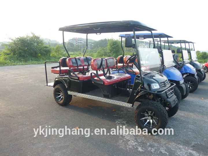 Chinese CE certification 6 seat off road gas golf cart for sale