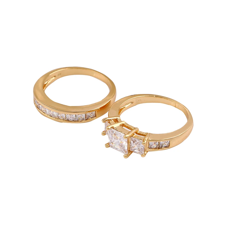 13724 Xuping 18k gold new style ring set with zircon, gold fashion jewelry wedding couple ring set, White
13724 Xuping 18k gold new style ring set with zircon, gold fashion jewelry wedding couple ring set, White