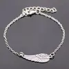 Silver boho style bracelet Angel wing bracelet