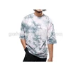 OEM Service oversized t-shirt in tie dye with embroidered logo/custom printing men's t shirt wholesale H-2318