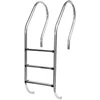 Stainless steel swimming pool step ladder with safety rail
