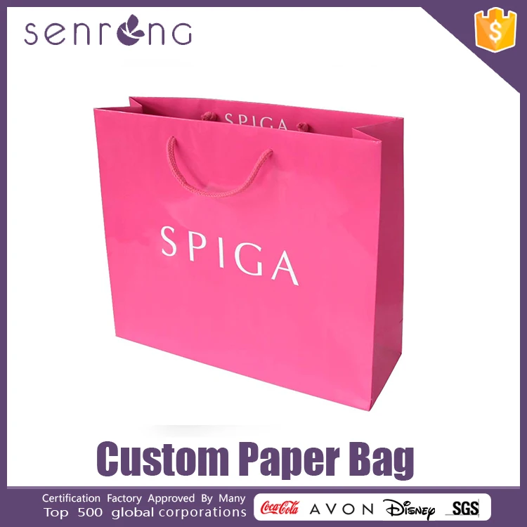 paper bag with inner poly liner paper bag purple