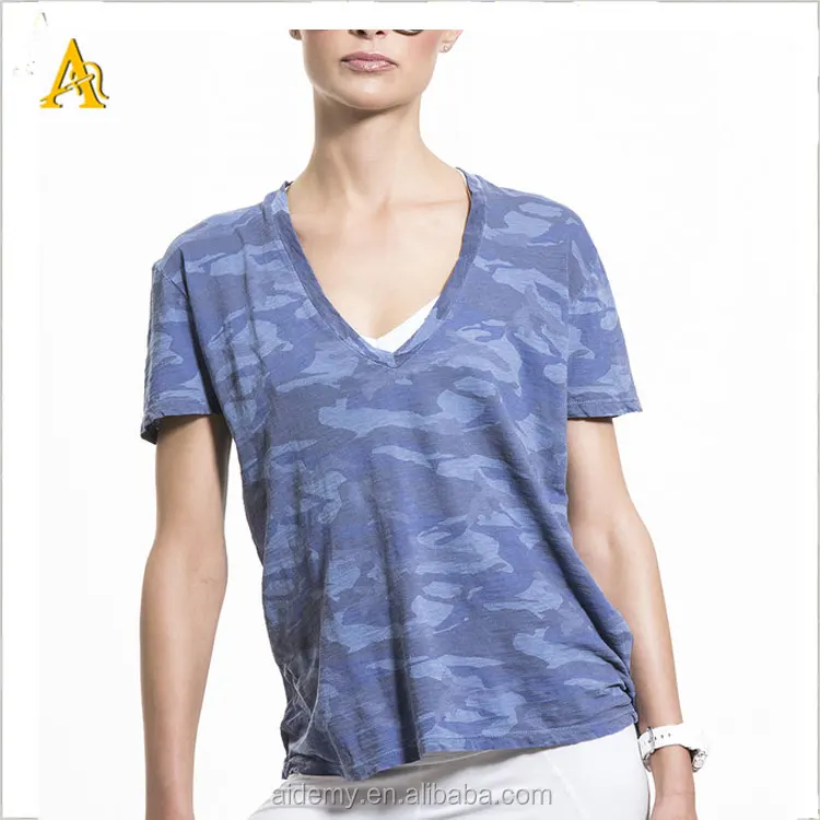 Fashion 3D 100% Full Custom cotton digital sublimation Design your own V T Shirt