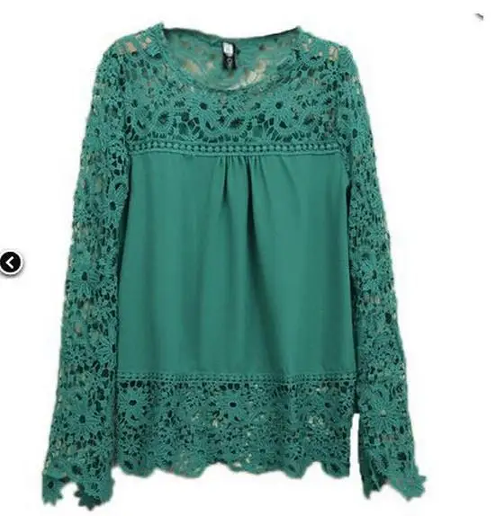 Wholesale clothing plus size female chiffon blouse autumn hollow out lace blouse long sleeve women shirt blouse
Wholesale clothing plus size female chiffon blouse autumn hollow out lace blouse long sleeve women shirt blouse