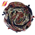 Wholesale Customized Polyester Woman Long Viscose Printing Scarf