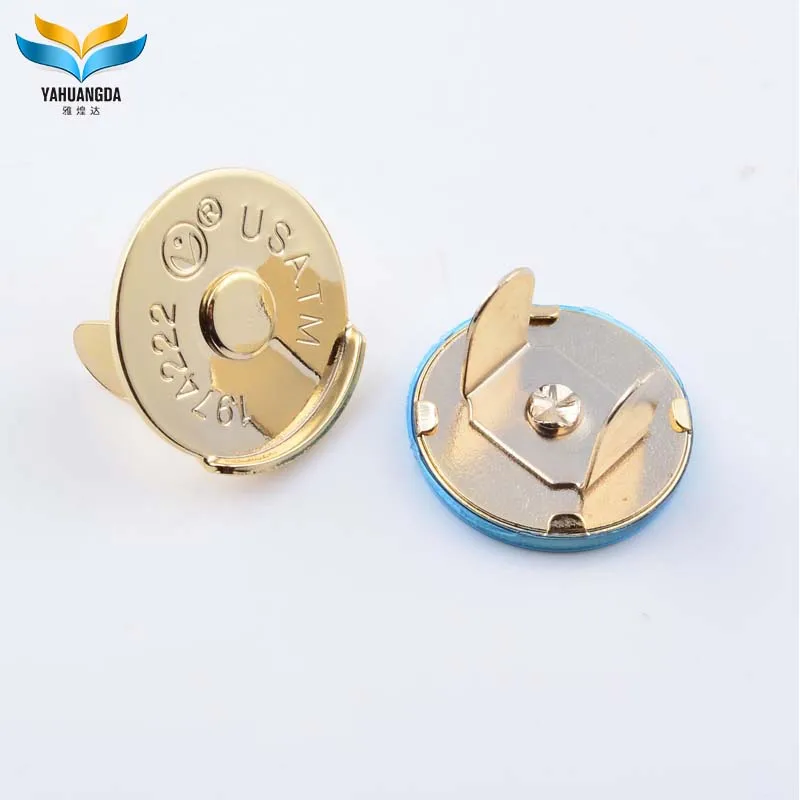 wholesale custom metal magnetic snap buttons for bag accessories