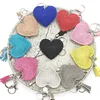 Wholesale heart shaped souvenir custom logo metal keychain