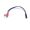 3.5 stereo female to 2 lotus head audio and video cable rca male double-and-a-minute headset adapter cable