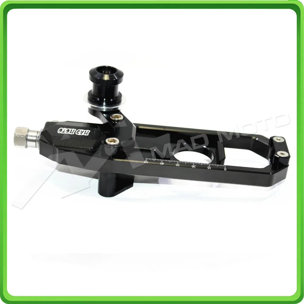 Motorcycle Chain Tensioner Adjuster with paddock bobbins fit for HONDA CBR 1000 RR CBR1000RR 2004 2005 2006 2007 Black (8)