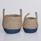 Wholesale home weed seagrass toy storage bag organizer basket