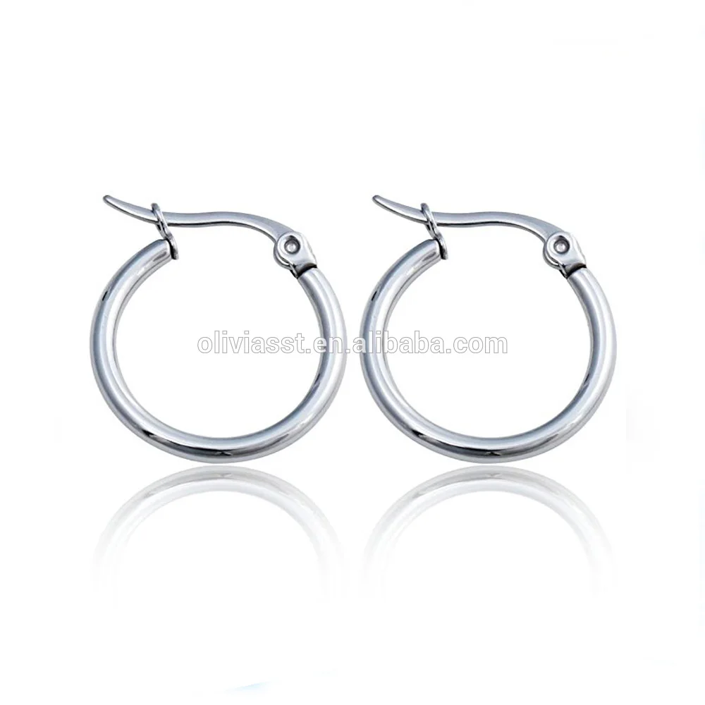 bulk wholesale alibaba jewelry hiphop style stainless steel earring gold plated hoop earrings