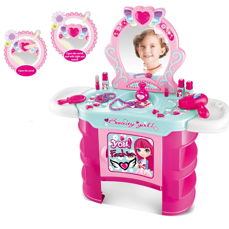 2017 New kids dresser toy dressing table make up girls toys set for wholesale