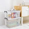Wholesale home book toy big plastik tub case bin boxes large pp plastic storage containers with lid