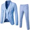 Hot Sales 9 Colors Men Slim Fit One botton Wedding Suit (Blazer+Pants+Vest) 3 Pieces Men Business Formal Suit
