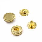 Factory Price Handbag Logos decorative covers covered 10mm 18mm Metal Hardware press push Gold Snap Buttons for jacket