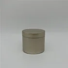 40ml Light Gold Round Soap Aluminum Jar Tin Can Box With Slide lid Tea Storage Container Box