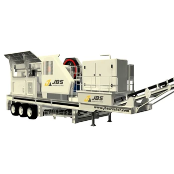 JBS mobile crusher plant with feeding crushing and screening together