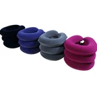 Adjustable flannel air neck brace traction inflatable cervical collar brace pillow
