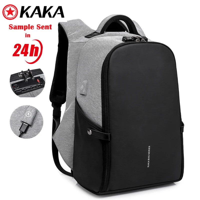 2019 Wholesale Kaka Youth Fashion anti-theft Backpack Custom Polyester waterproof usb school laptop anti theft backpack, Black/grey or any color you like
2019 Wholesale Kaka Youth Fashion anti-theft Backpack Custom Polyester waterproof usb school laptop anti theft backpack, Black/grey or any color you like