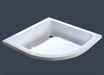 Pure white sector drop in acrylic shower washing basin 