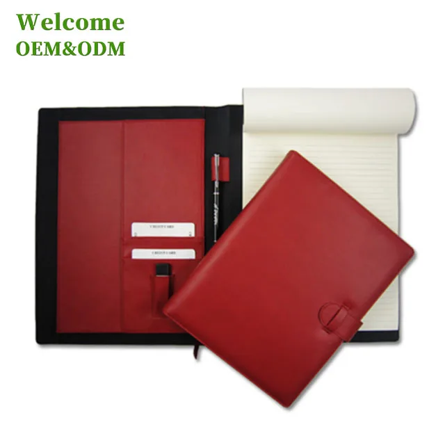 wholesale pu leather business a4 notebook and pen gift set