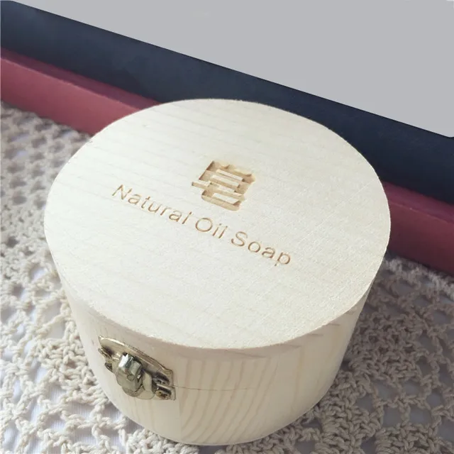 rounded white cheap wooden gift box