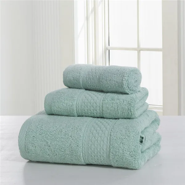 100% Cotton Pure color 3 Pcs Towel Sets Bath Towels for Adults Luury Brand High Quality Soft Face Towels Variety of colors