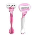 Factory new design high quality comfortable Womens shaving Razor 4 blades