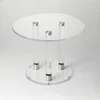 New Fashion Dining Room Dessert Table Dining Round Table And Chair Set Lucite Side Table