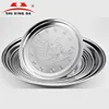 stainless steel food serving tray/stainless steel round plate/metal fruit tray