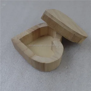 cheap heart-shaped wooden gift box ring boxes collect jewelry