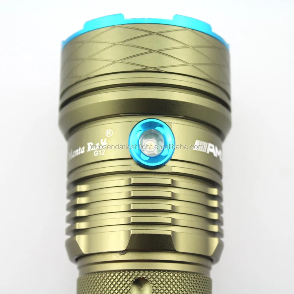 manta ray g12 12 xcree xml 12000lm 3 模式 led 手电筒 (1x18650/2x