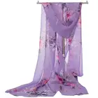 Digital printed shawl chiffon women fashion chiffon crepe shawl