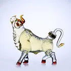 Hand made Art Glass Bull Design Decorative Decanter Wholesale Glass Liquor Bottles
