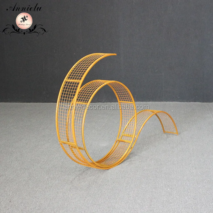 Wedding Decoration Iron curve shape Flower Stand Backdrop Wedding Centerpieces