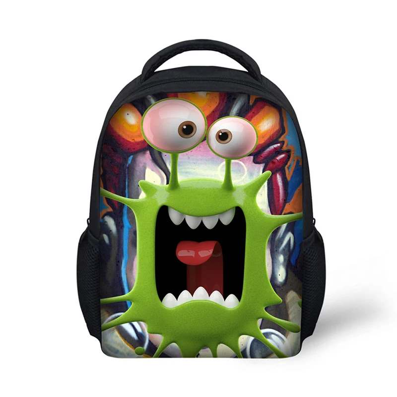 2018 Cartoon Design Monster Series 12 Inch Kids School Bag Backpack for Children Boys
