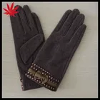 2016 Ladies' winter brown woolen fashion gloves