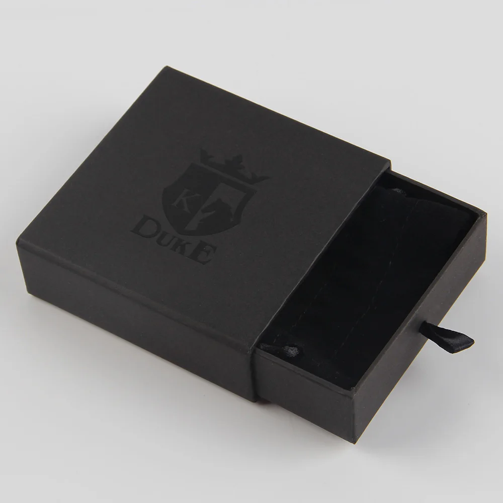 small flat cardboard sliding gift box for jewellery packaging