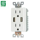 American Wall Socket USB Wall Outlet Sockets Made In China 5V 4.2 A